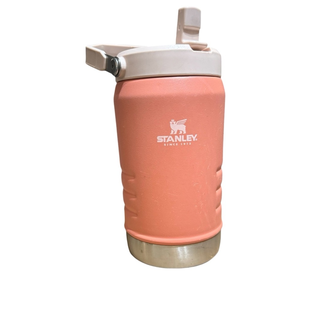 Stanley IceFlow Stainless Steel Water Jug Straw, Insulated, Grapefruit, 40OZ